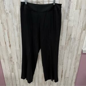 Talbots Black Classic Side Zip Wide Leg Pants Business Casual Career